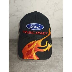 Ford Racing Flame Hat Cap Strapback Adult